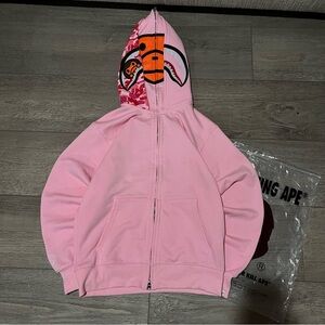 BAPE x baby milo pink zip up